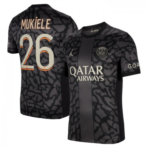 Maillot de Foot Paris Saint-Germain Mukiele 26 Third 2023-24 Maillot de Foot Paris Saint-Germain Mukiele 26 Third 2023-24